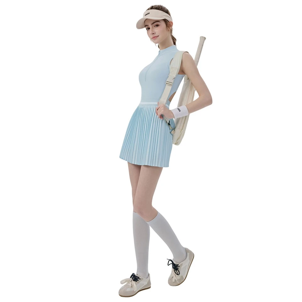 Cooling Cutout Open-Back Tennis Dress