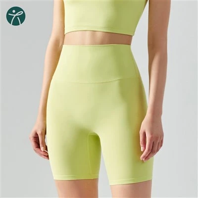 Shorts Gym mingħajr saldatura ta 'qadd Għoli